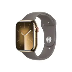 APPLE Watch Series 9 GPS + Cellular 45mm Gold Stainless Steel Case with Clay Sport Band - S/M