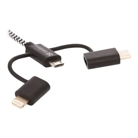 SANDBERG 441-01 Sandberg Kabel 3w1 Lightning+MicroUSB+USB-C 1m