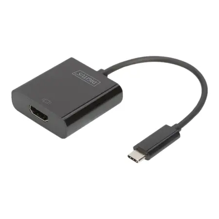 DIGITUS DA-70852 Adapter graficzny HDMI 4K 30Hz UHD na USB 3.1 Typ C, z audio, czarny, 15cm