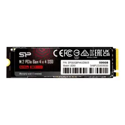 SILICON POWER M.2 2280 PCIe 500GB SSD UD90 Gen4x4 NVMe 4500/1950 MB/s