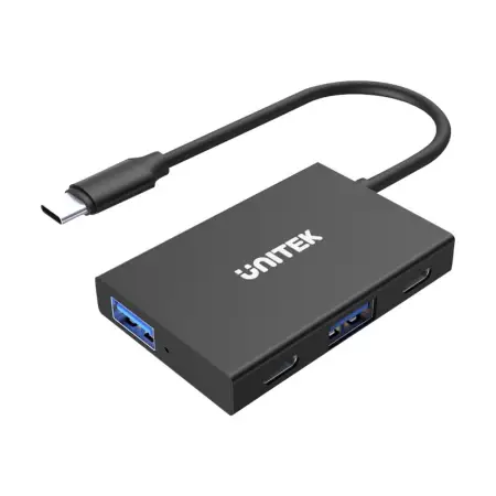 UNITEK H1302A Hub USB-C 10Gbps 2x USB-A 2x USB-C czarny