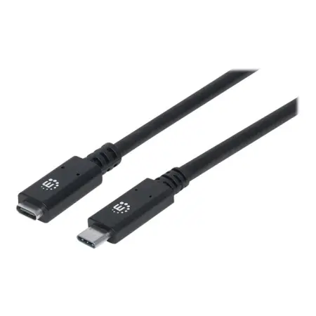 MANHATTAN Kabel Przedłużacz USB-C 3.2 Gen1 M/F 1m 60W 3A