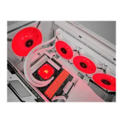 CORSAIR ML140 LED ELITE WHITE 140mm Magnetic Levitation Red LED Fan with AirGuide Single Pack