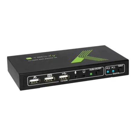 TECHLY 028696 Techly 2-portowy przełącznik KVM HDMI/USB 2x1 z audio