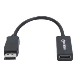 MANHATTAN 151634 Manhattan Kabel adapter DisplayPort DP na HDMI M/F 1080p Full HD 15cm czarny