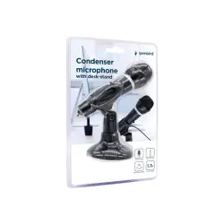 GEMBIRD Condenser microphone with desk-stand black