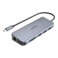 UNITEK D1026B HUB USB-C 3x USB 3.1 PD HDMI SD VGA RJ45