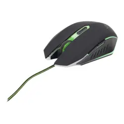 GEMBIRD MUSG-001-G Gembird gamingowa mysz optyczna USB, 2400 DPI, czarna z zielonym podświetleniem