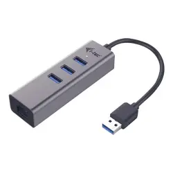 ITEC U3METALG3HUB i-tec USB 3.0 Metal 3 port HUB Gigabit Ethernet 1x USB 3.0 do RJ-45 3x USB 3.0