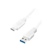 LOGILINK CU0174 LOGILINK - Kabel USB 3.2 Gen1x1, męski USB-A na męski USB-C, biały, 1m