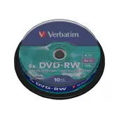 VERBATIM 43552 Verbatim DVD-RW cake box 10 4.7GB 4x