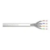 DIGITUS CAT 6A U-FTP patch cable raw length 305 m paper box AWG 27/7 LSZH simplex color grey