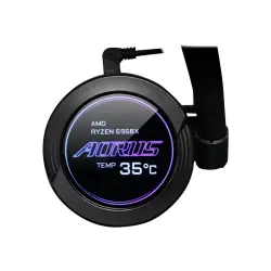 GIGABYTE AORUS WATERFORCE X 360 All-in-one Liquid Cooler with Circular LCD Display RGB Fusion 2.0 Triple 120mm ARGB
