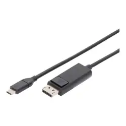 DIGITUS Kabel adapter USB 3.1 Gen 2 SuperSpeed+ Typ USB C/DP 4K 60Hz  32.4 Gbps  M/M czarny 2m