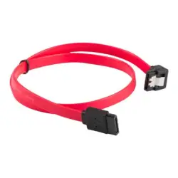LANBERG CA-SASA-13CC-0030-R Lanberg kabel SATA DATA II (3GB/S) F/F 30cm z zatrzaskami metal. kątowy czerwony