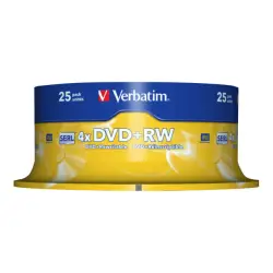 VERBATIM 43489 Verbatim DVD+RW cake box 25 4.7GB 4x