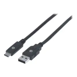 MANHATTAN 354974 Manhattan Kabel USB-C 3.1 Gen1, USB C/USB A M/M 2m czarny