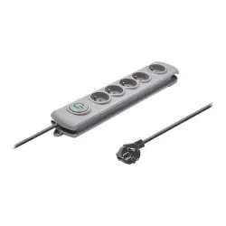 QOLTEC Surge protector Quick Switch 5 sockets 3m gray