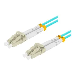 LANBERG fiber optic patchcord MM LC/UPC-LC/UPC duplex 2m LSZH om3 50/125 3.0mm aqua