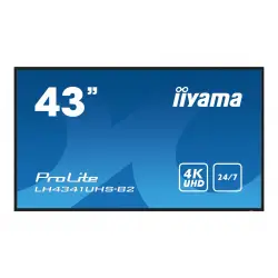 IIYAMA LH4341UHS-B2 43inch 3840x2160 4K UHD IPS panel 1precent Haze Landscape and Portrait mode Speakers 2x 10W VGA 3x HDMI 500cd/m2