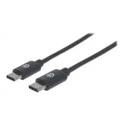 MANHATTAN USB 2.0 C Device Cable 3m Hi-Speed USB 2.0 Type-C Male to Type-C Male 480 Mbps 3 m (10 ft.) Black