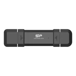 SILICON POWER DS72 250GB USB-A USB-C 1050/850 MB/s Czarny dysk zewnętrzny SSD