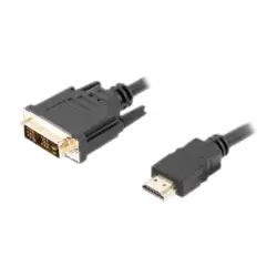 LANBERG CA-HDDV-10CC-0018-BK Lanberg kabel HDMI -> DVI-D(18+1) M/M Single Link, czarny 1,8m