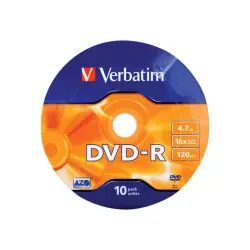 VERBATIM 43729 DVD-R Verbatim 4,7GB 16x Matt Silver WRAP 10 pack