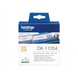 BROTHER DK11204 Taśma Brother samoprzylepne etykiety papierowe (termiczne) 17x54mm, 400 szt.