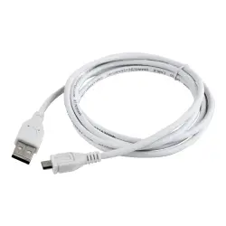 GEMBIRD CCP-mUSB2-AMBM-6-W Gembird kabel micro USB 2.0 AM-MBM5P 1,8M ładowanie transmisja biały