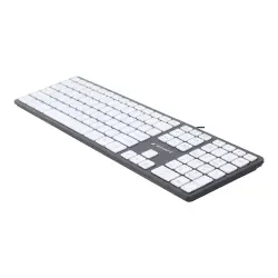 GEMBIRD KB-MCH-02-BKW Gembird klawiatura USB, super slim, wyspowa, hybrydowa, US layout, czarno-biała