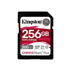 KINGSTON 256GB Canvas React Plus SDXC UHS-II 300R/260W U3 V90 for Full HD/4K/8K