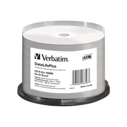 VERBATIM 43756 Verbatim CD-R cake box 50 700MB 52x do nadruku Wide Thermal