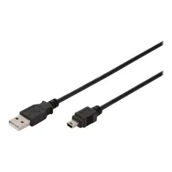 ASM AK-300108-018-S ASSMANN Kabel USB 2.0 HighSpeedCanonTyp USB A/miniUSB B (5pin) M (plug) 1,8m