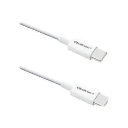 QOLTEC 52359 USB 2.0 type C Cable USB 2.0 type C 60W QC 3.0 PD 1m White