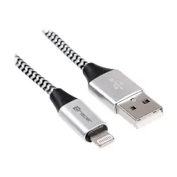 TRACER Kabel USB 2.0 iPhone AM - lightning 1.0m czarno-srebrny