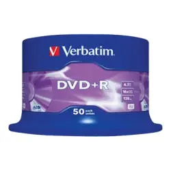 VERBATIM 43550 Verbatim DVD+Rcake box 50 4.7GB 16x matte silver