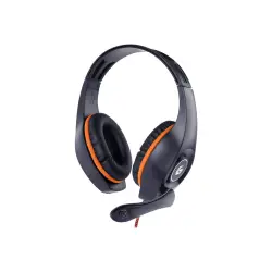 GEMBIRD słuchawki gaming miniJack 4PIN kompatybilne z PS4/XBOX/PX czarno-pomarańczowe