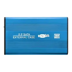 QOLTEC External Hard Drive Case HDD/SSD 2.5inch SATA3 USB 3.0 Blue