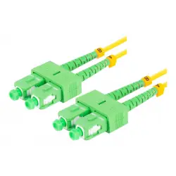 LANBERG fiber optic patchcord SM SC/APC-SC/APC duplex 2m LSZH g657a1 3.0mm yellow