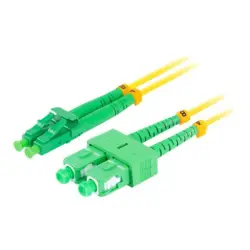 LANBERG fiber optic patchcord SM SC/APC-LC/APC duplex 2m LSZH g657a1 3.0mm yellow