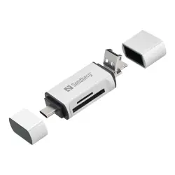 SANDBERG Card Reader USB-C+USB+MicroUSB