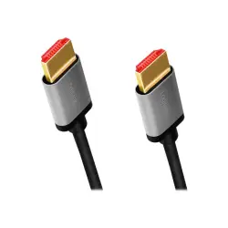LOGILINK CHA0105 Kabel HDMI A/M to A/M 8K/60Hz alu czarny/szary 2m