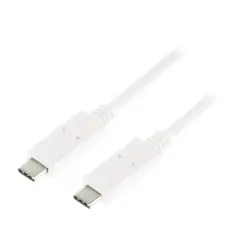 LOGILINK CU0131 LOGILINK - Kabel USB-C 3.1 Gen2 USB-C male -USB-C male,dł. 1m, biały