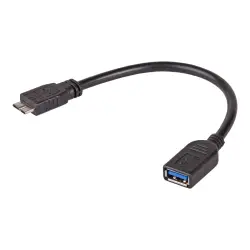 AKYGA Adapter z kablem AK-AD-30 USB A 3.0 f / micro USB 3.0 m OTG 15cm