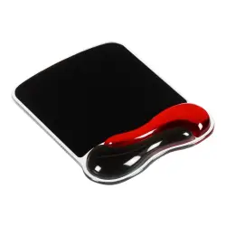 KENSINGTON 62402 Podkładka pod mysz Crystal Mouse Pad Wave - żelowa, czerwono-czarna
