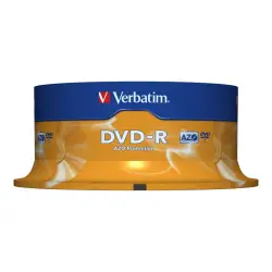 VERBATIM 43522 Verbatim DVD-R   cake box 25 4.7GB 16x matte silver