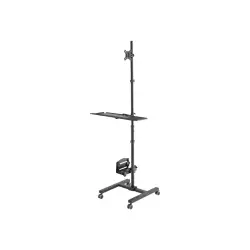 DIGITUS Mobile workstation with individual height adjustment