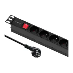 QOLTEC 54471 Power strip for RACK cabinets 1U 16A PDU 8xFRENCH 2m