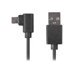 LANBERG CA-USBM-13CC-0018-BK Lanberg kabel USB Micro-B(M)->A(M) 2.0 Kątowy Lewo/Prawo Easy-USB 1.8m Czarny